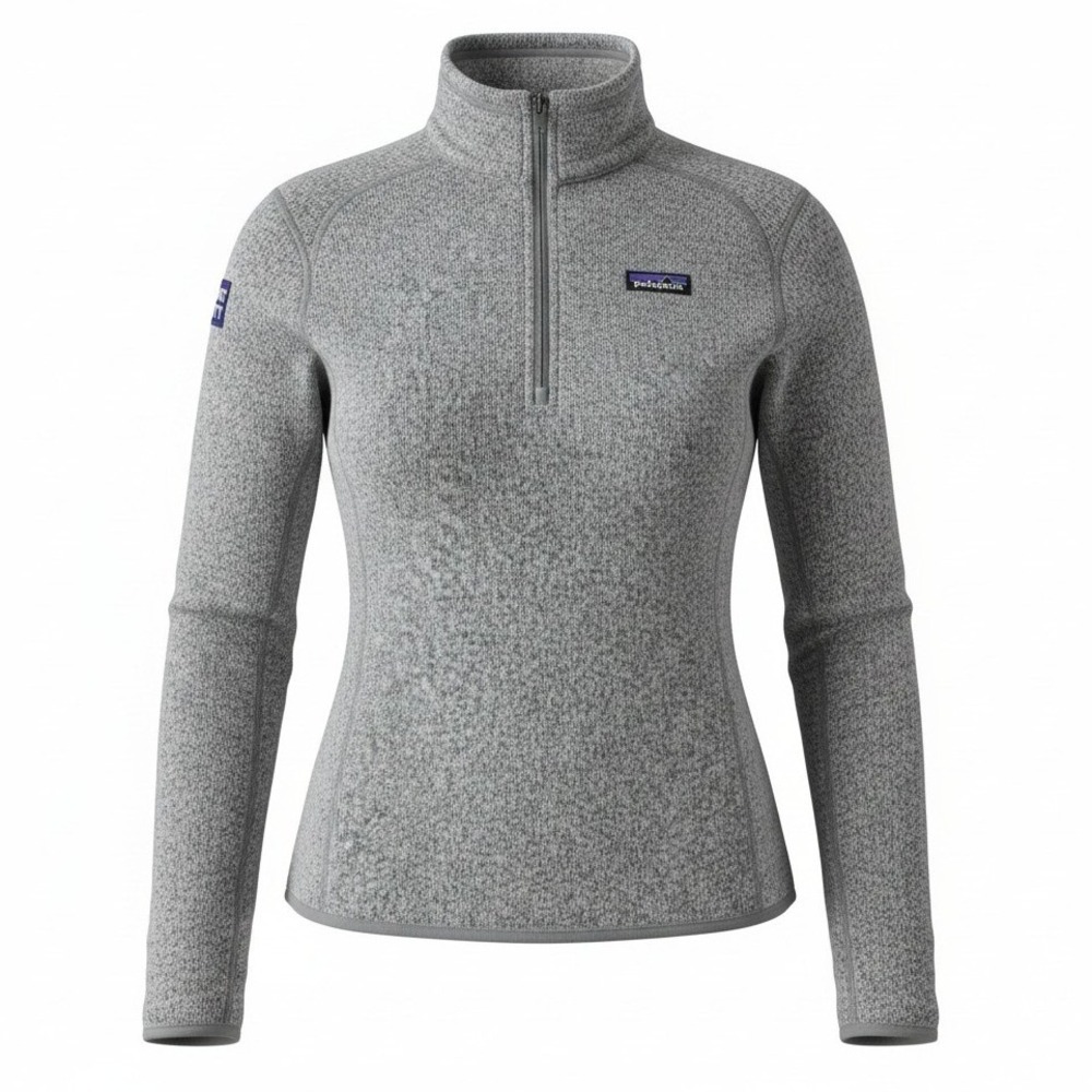 Patagonia Better Sweater Women M Grey High Point University HPU 1/4 Zip Fleece